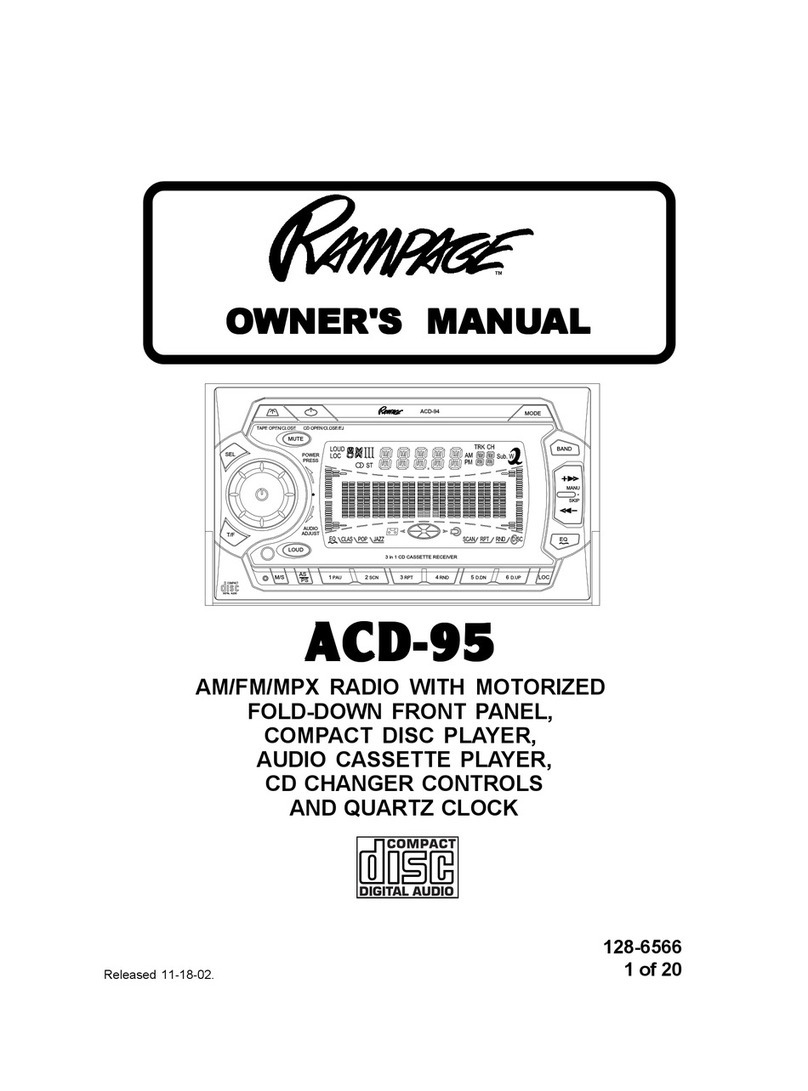 Audiovox Rampage ACD95 User manual