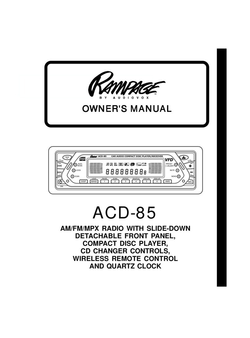 Audiovox Rampage ACD-85 User manual