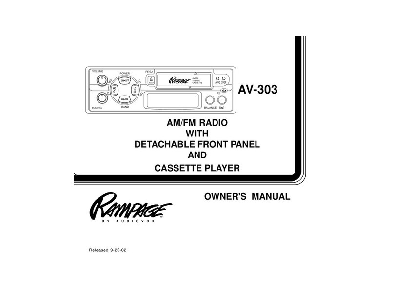Audiovox Rampage AV-303 User manual