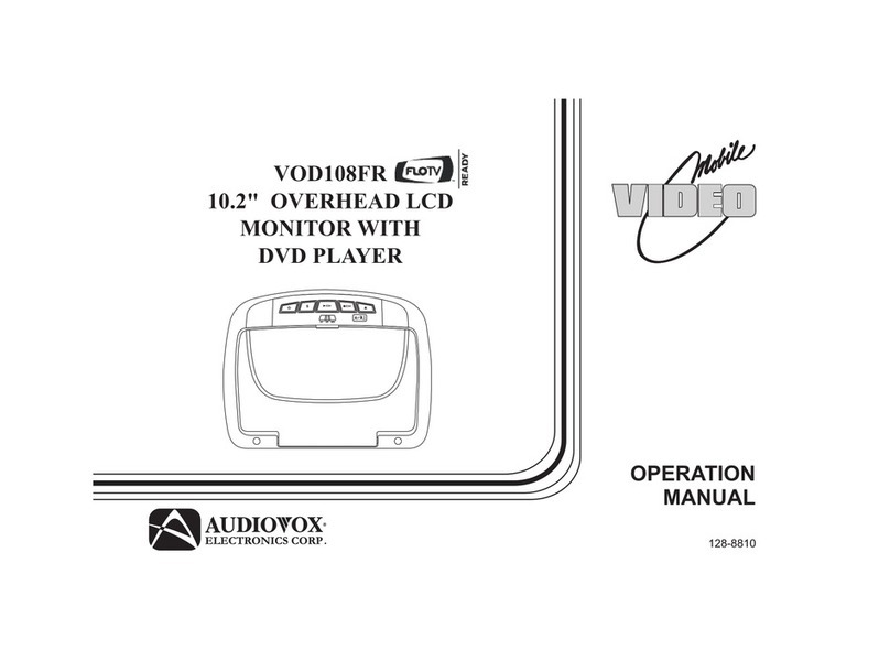 Audiovox Mobile Video 128-8810 Operation manual