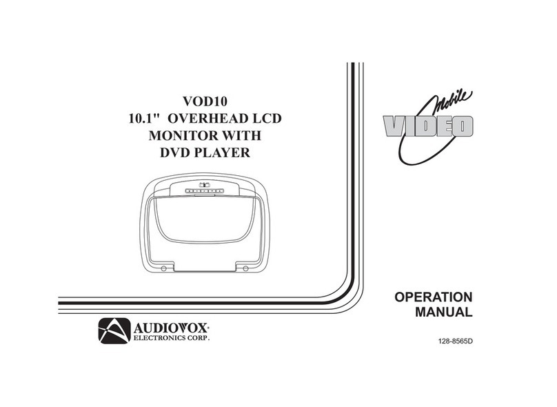 Audiovox Mobile Video 128-8565A Operation manual Audiovox Mobile Video 128-8565A Operation manual