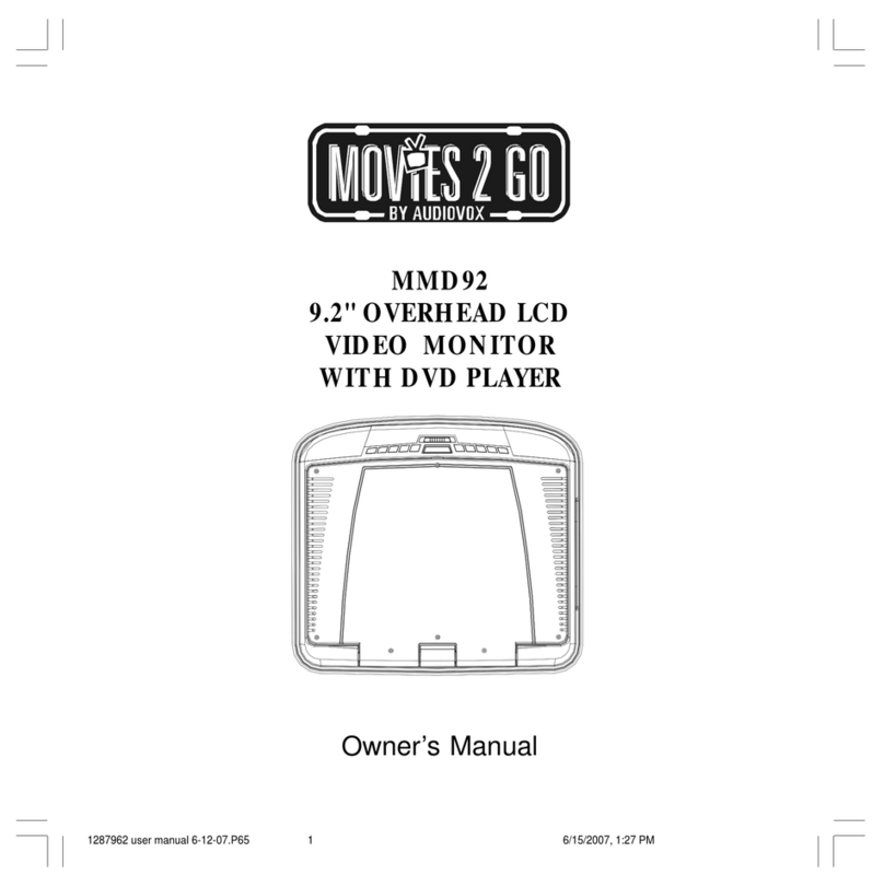 Audiovox MMD92 User manual