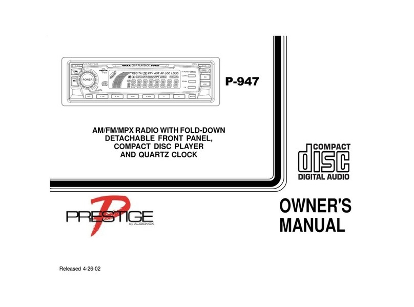 Audiovox Prestige P-947 User manual
