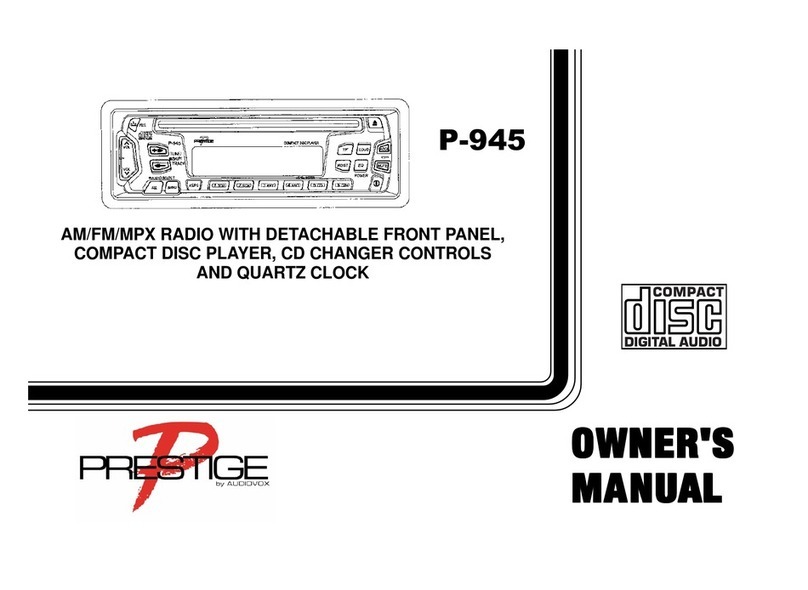 Audiovox Prestige P-945 User manual