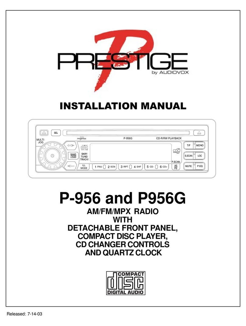Audiovox Prestige P-956 User manual