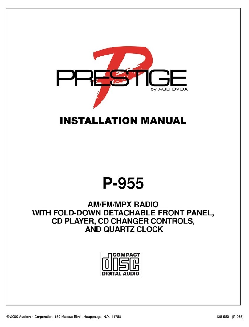 Audiovox Prestige P-955 User manual Audiovox Prestige P-955 User manual
