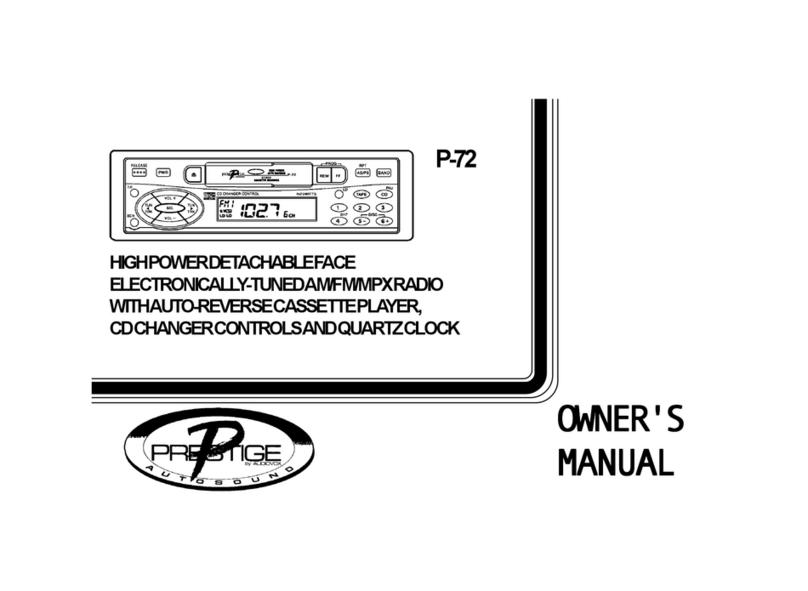 Audiovox Prestige P-72 User manual