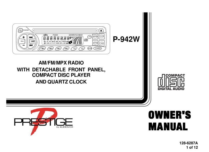 Audiovox Prestige P-942 User manual