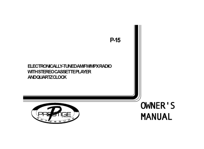 Audiovox Prestige P-15 User manual