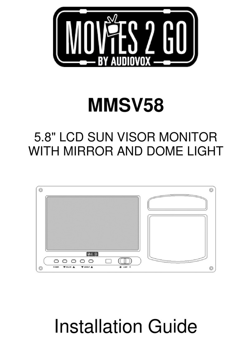 Audiovox Movies 2 Go MMSV58 installation guide