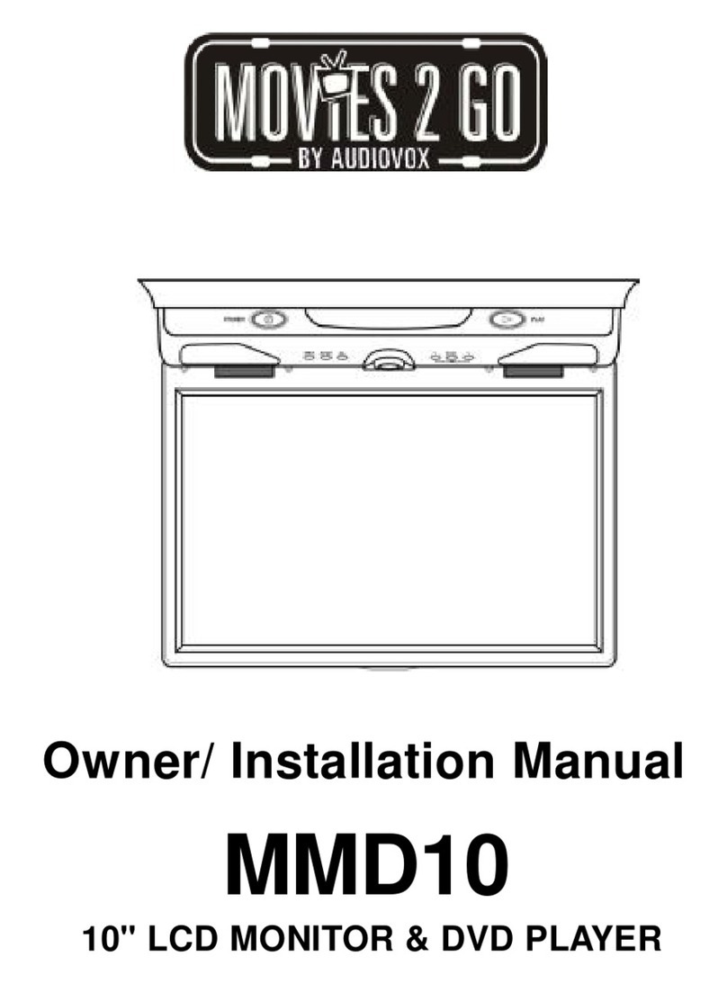Audiovox MMD10 - DVD Player With LCD Monitor Owners and installation manual