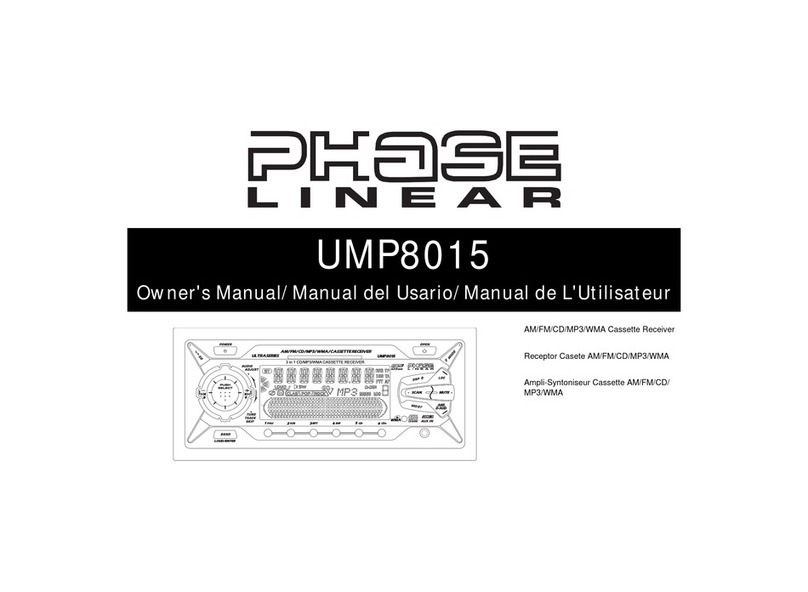 Audiovox Jensen Phase Linear UMP8015 User manual