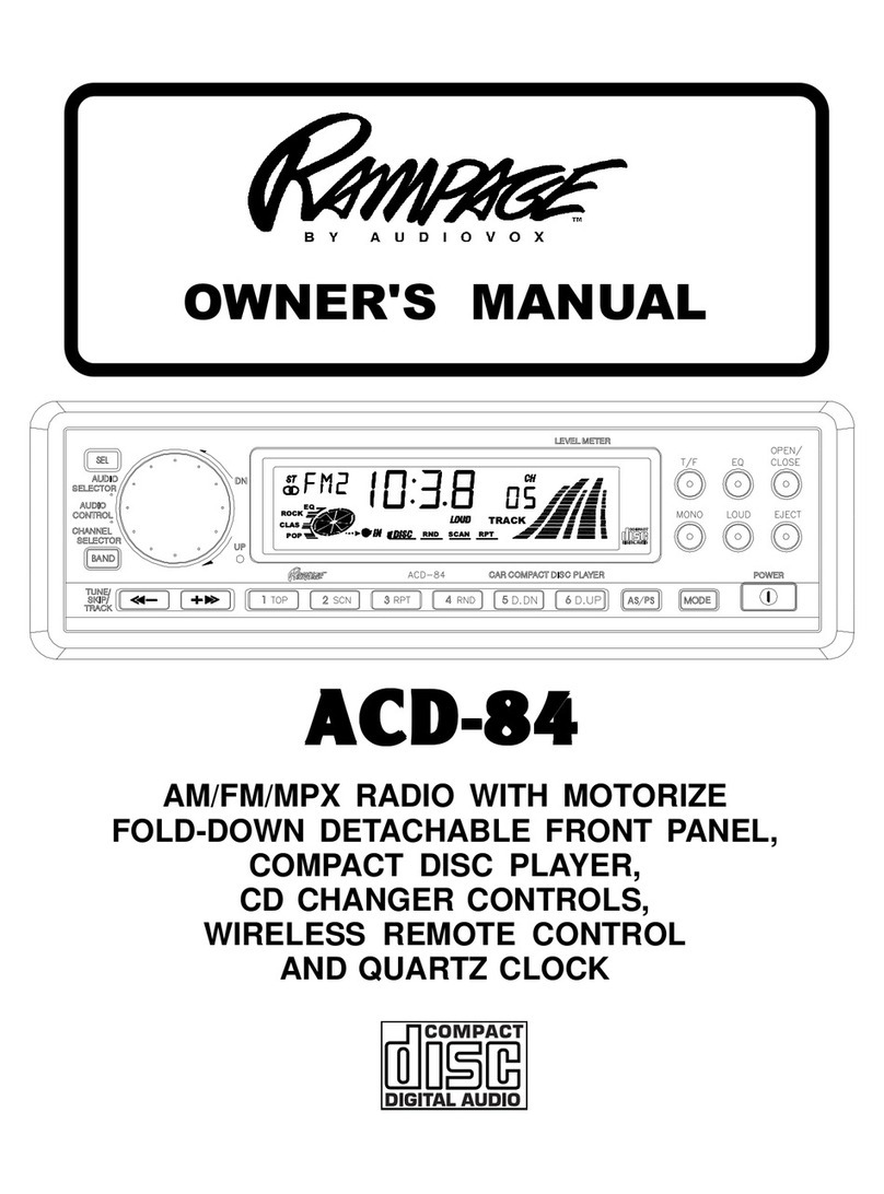 Audiovox Rampage ACD-84 User manual