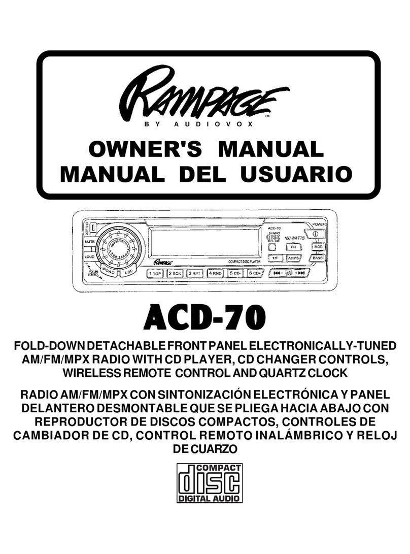 Audiovox Rampage ACD-70 User manual
