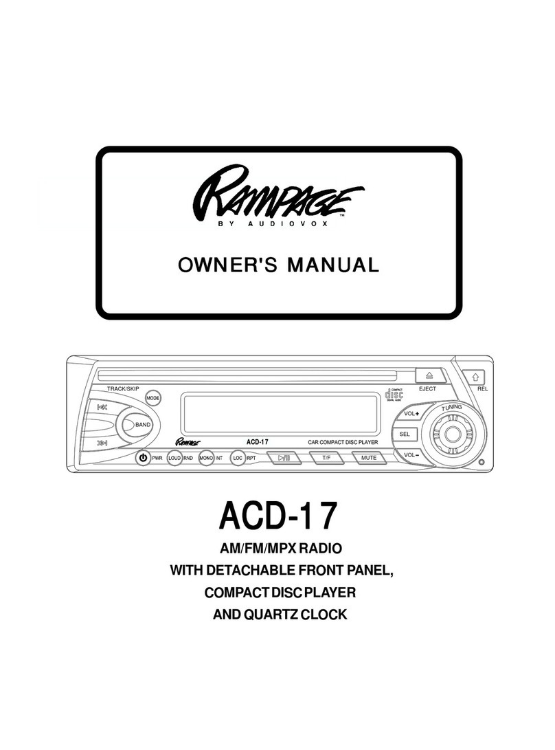 Audiovox Rampage ACD-17 User manual