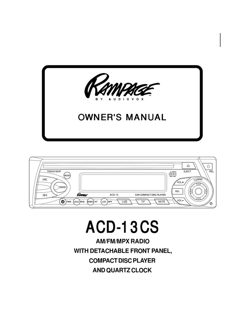 Audiovox Rampage ACD-13CS User manual