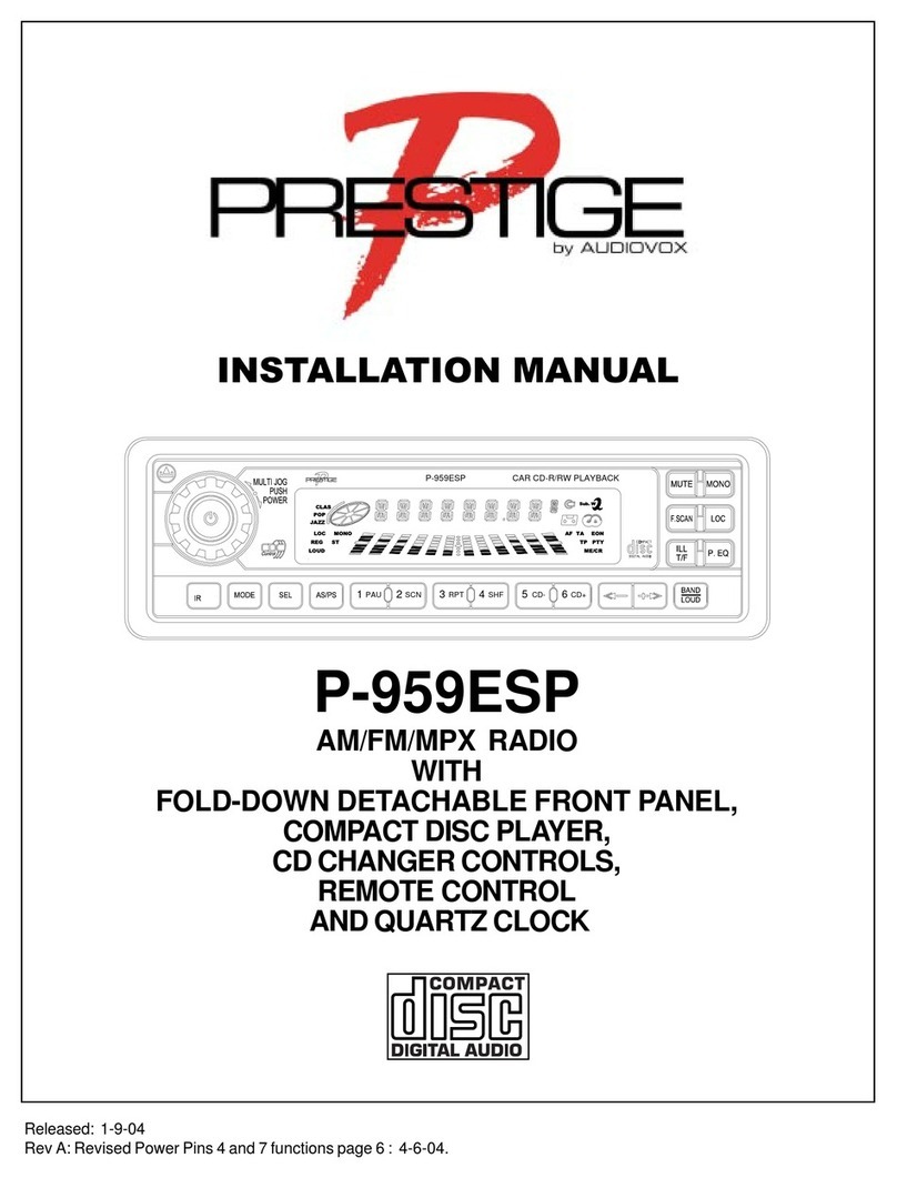 Audiovox P959ESP User manual