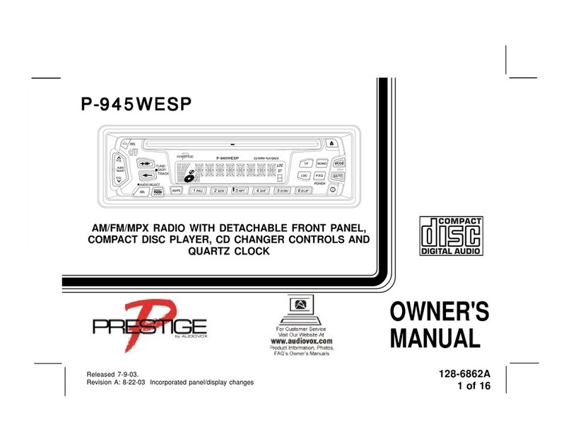 Audiovox Prestige P-945WESP User manual