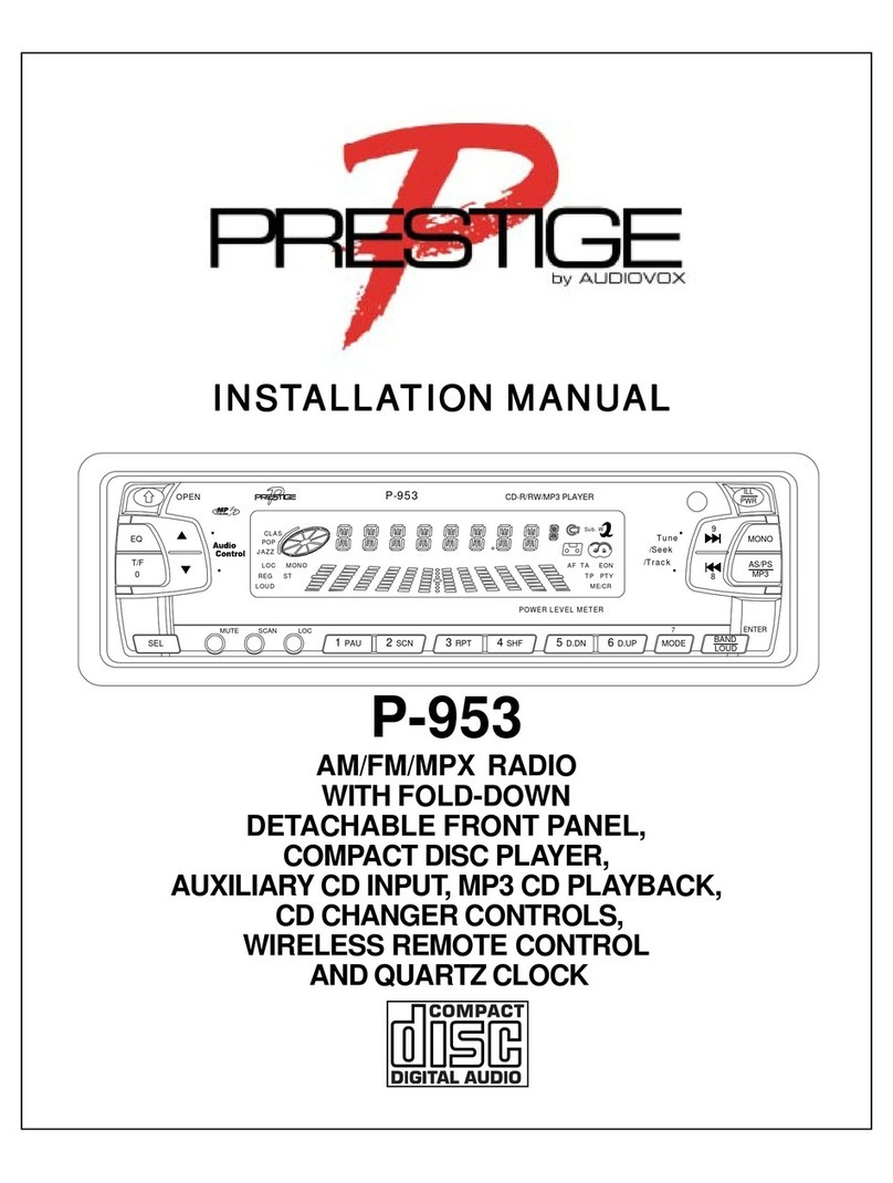 Audiovox Prestige P-953 User manual