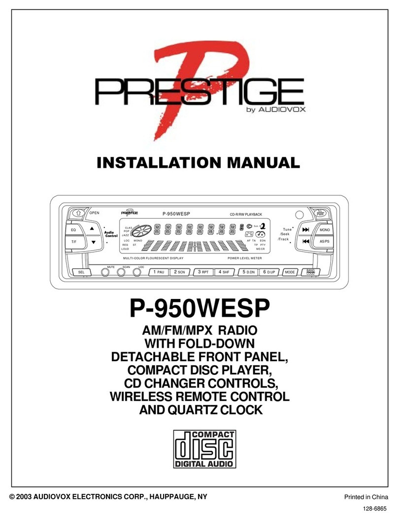 Audiovox P950WESP User manual