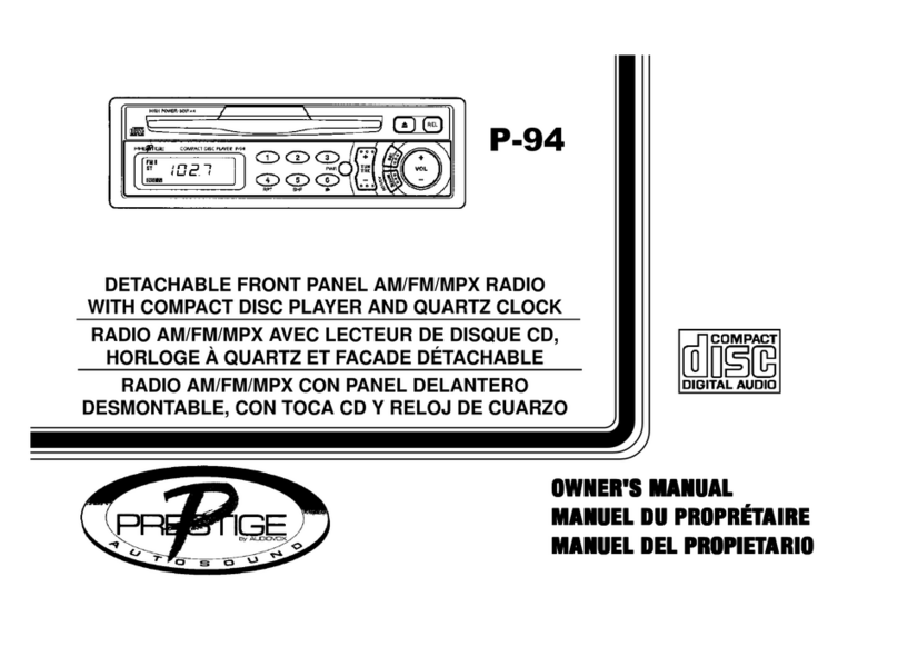 Audiovox Prestige P-94 User manual