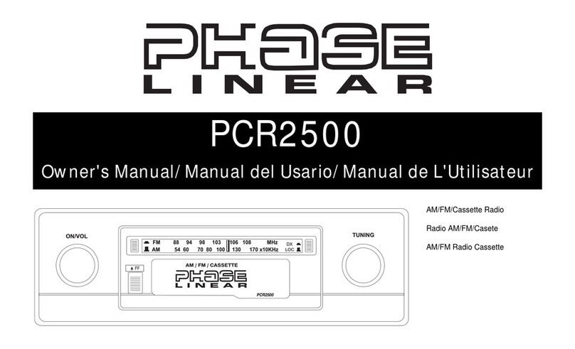 Audiovox Phase Linear PCR2500 owner's manual