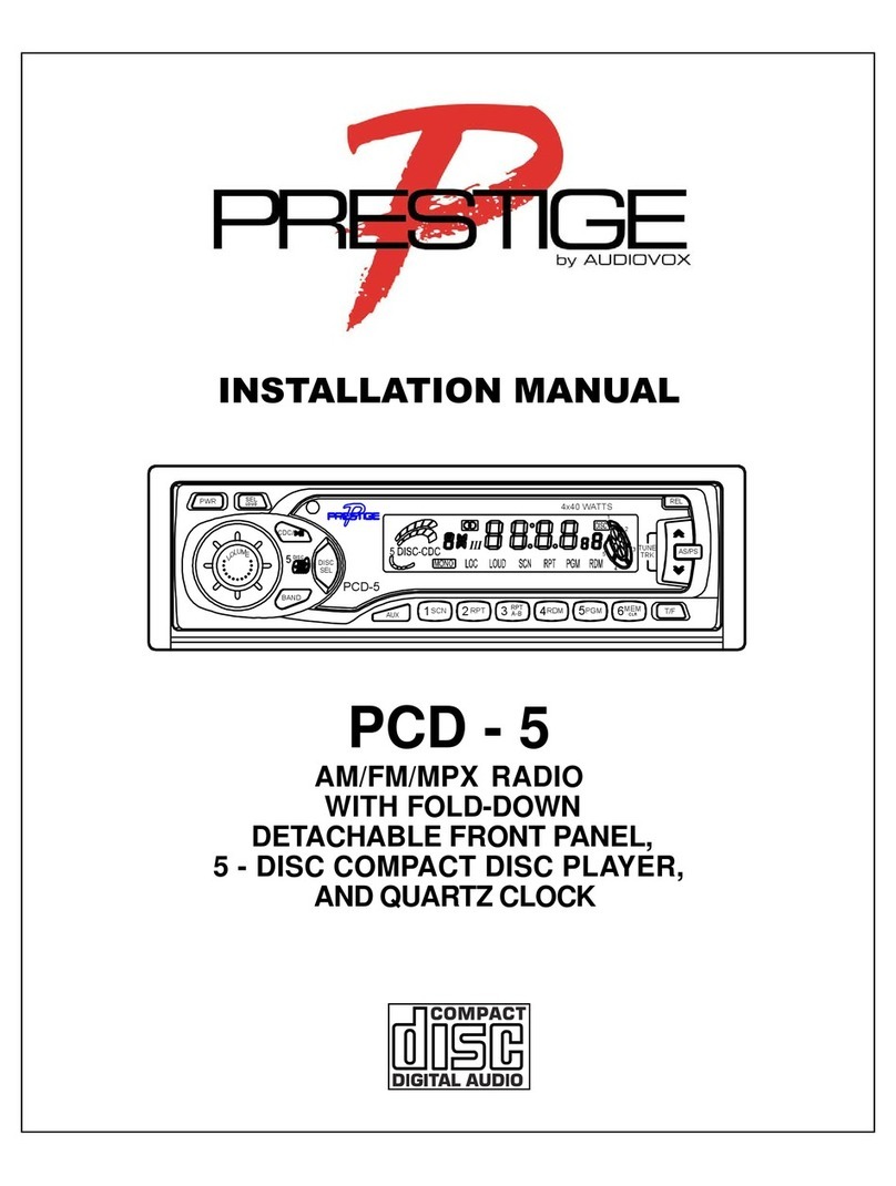 Audiovox Prestige PCD-5 User manual