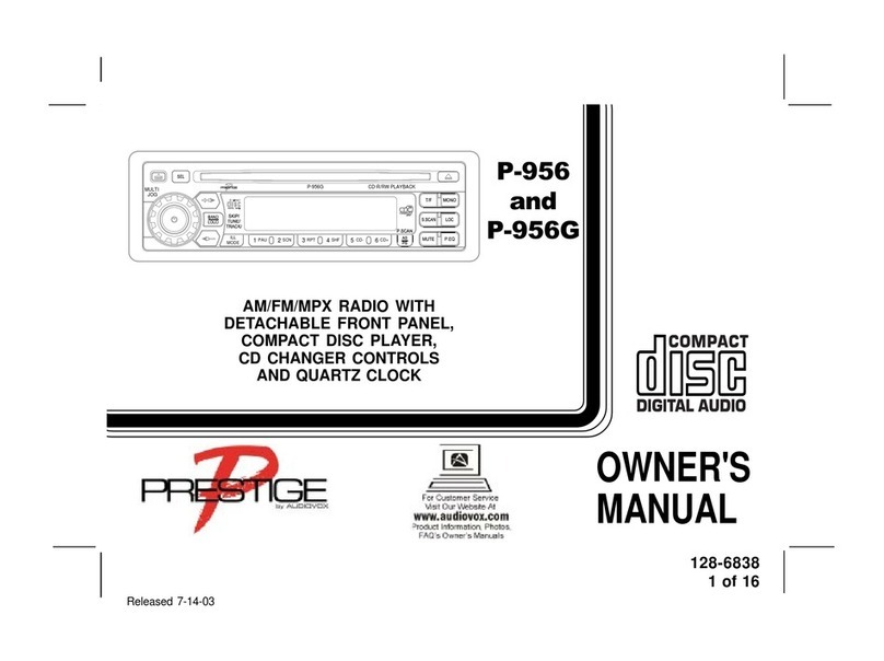 Audiovox Prestige P-956G User manual