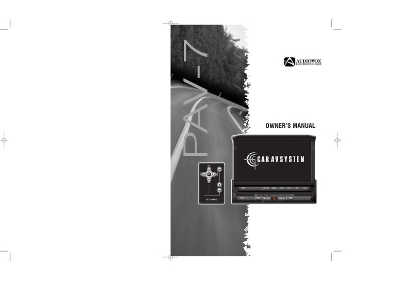 Audiovox PAV-7 User manual