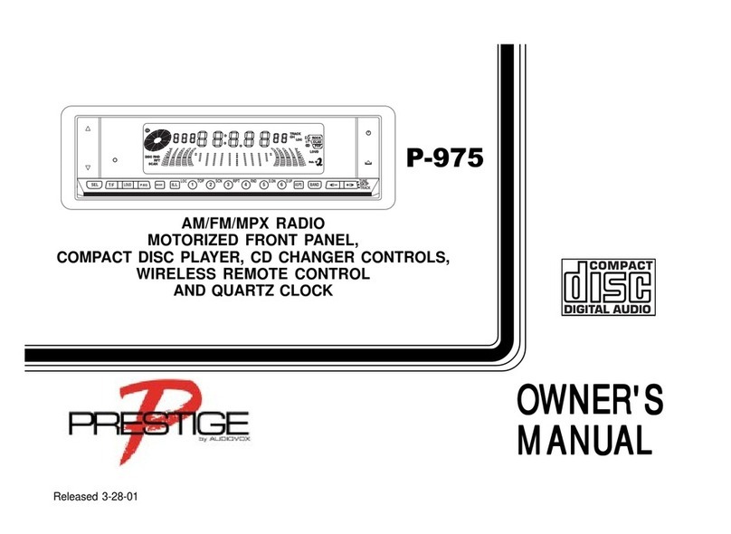 Audiovox Prestige P-975 User manual