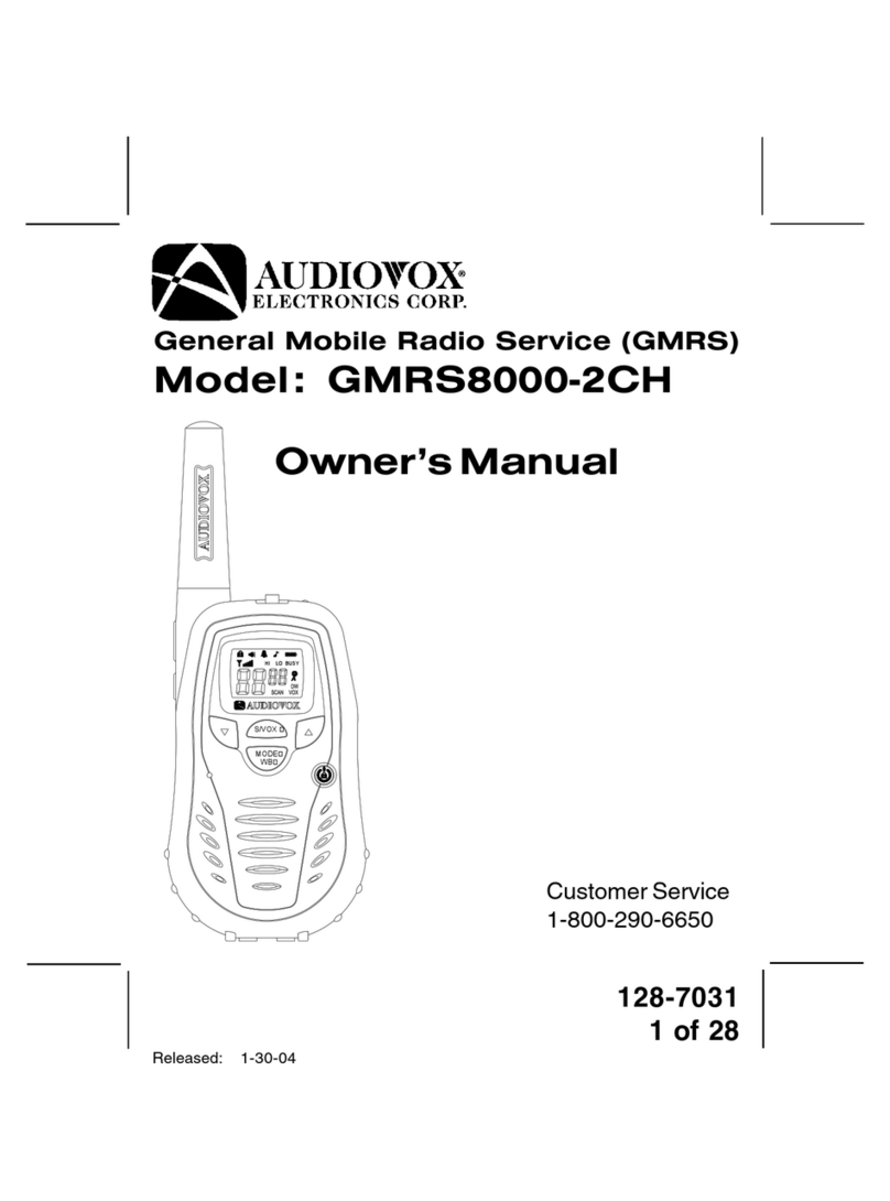 Audiovox 128-7031 owner's manual