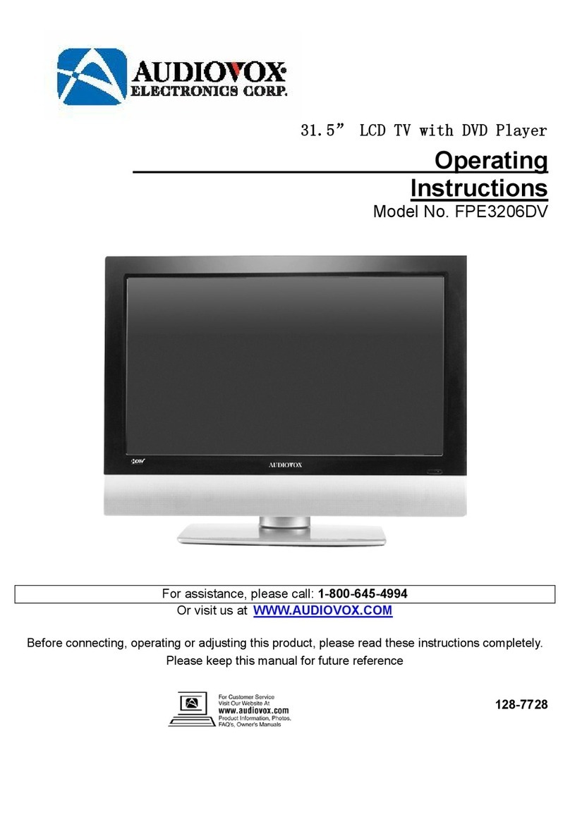 Audiovox FPE3206DV - 32" LCD TV User manual