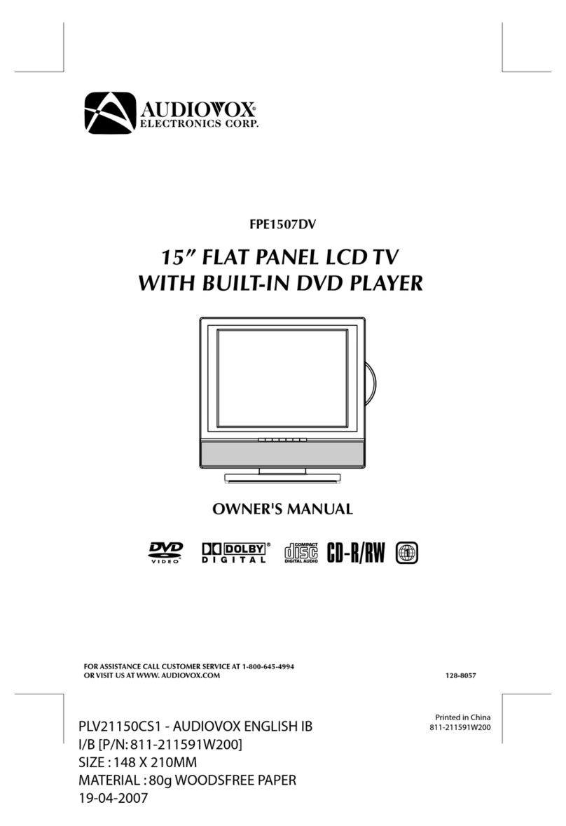 Audiovox FPE1507DV - 15" LCD TV User manual