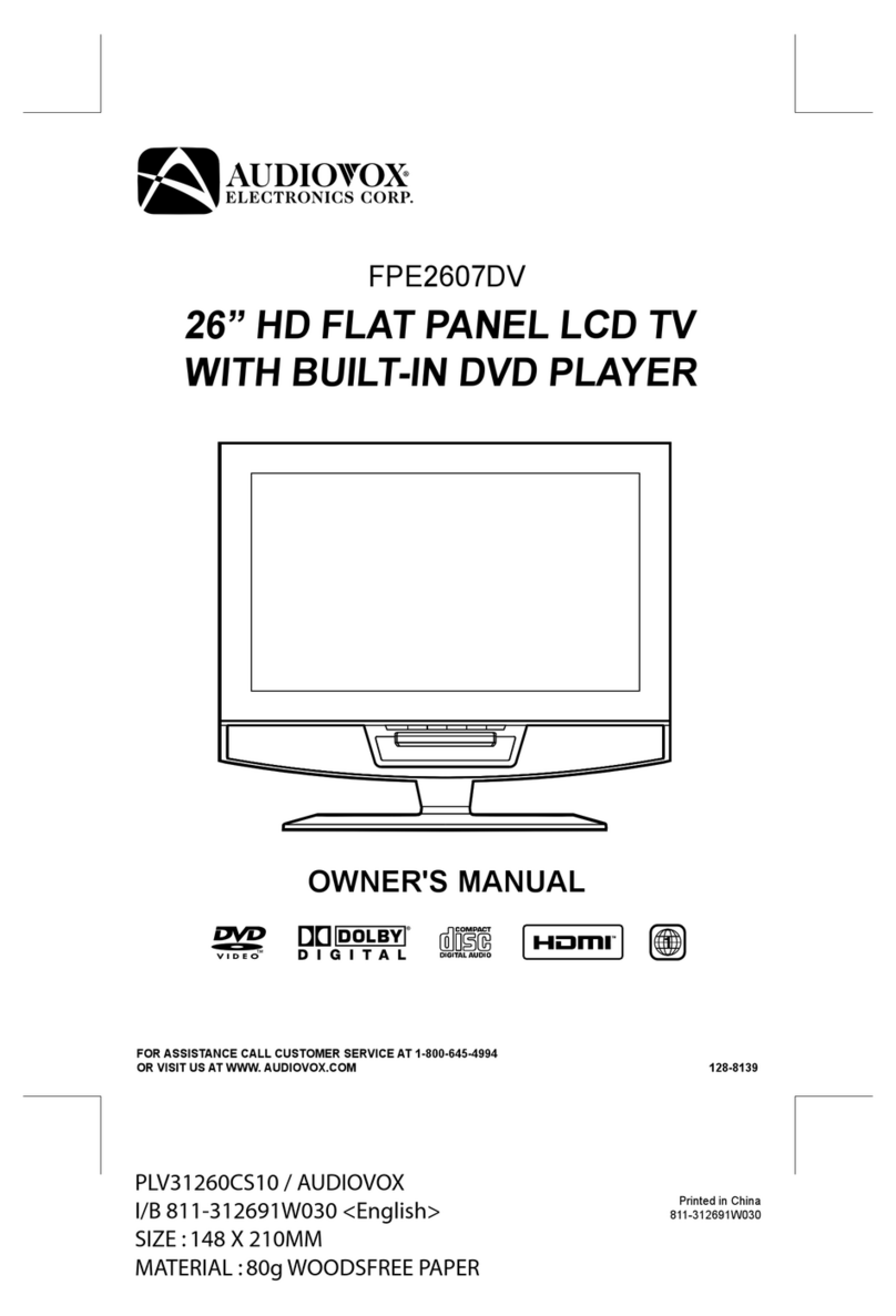 Audiovox FPE2607DV User manual