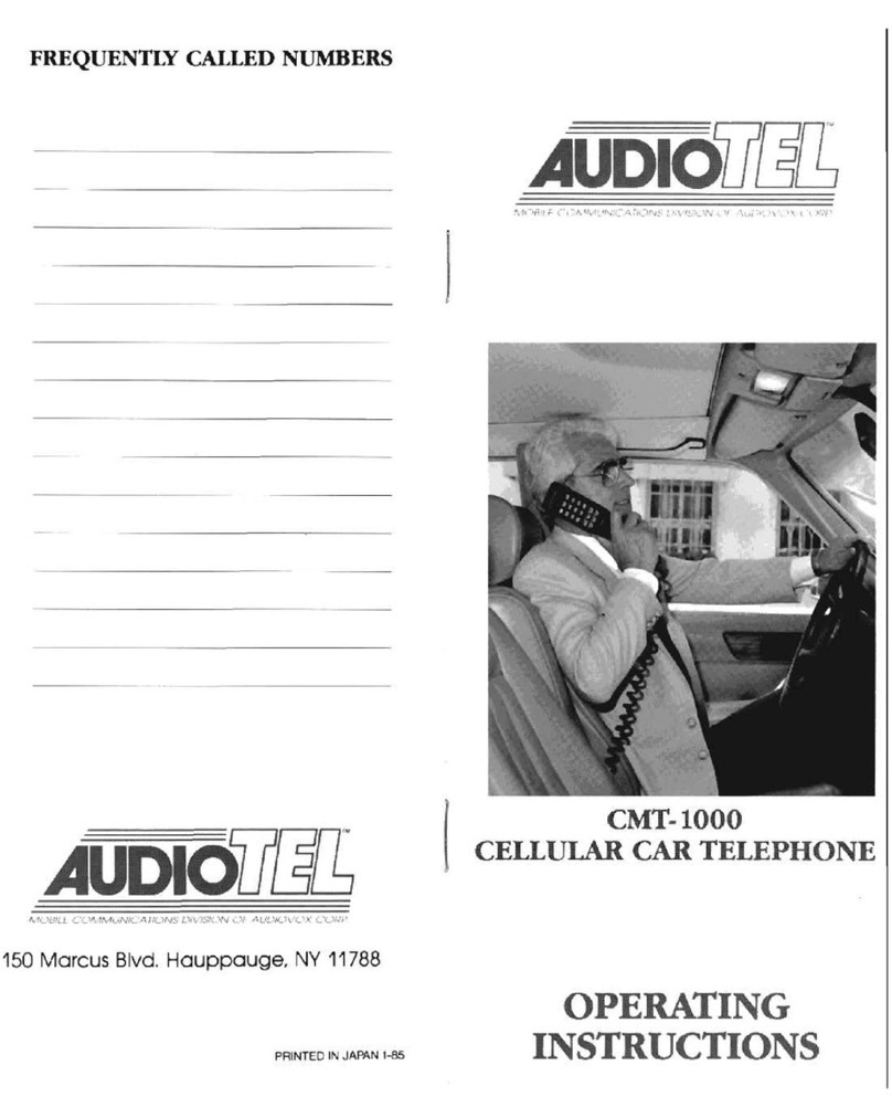 Audiovox AudioTel CMT-1000 User manual