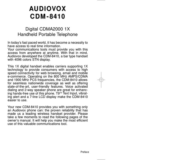 Audiovox CDM 8410 owner's manual