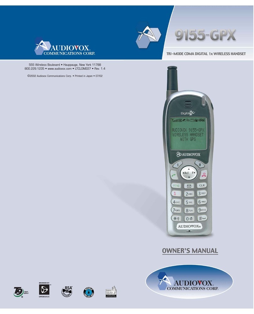 Audiovox 9155-GPX User manual
