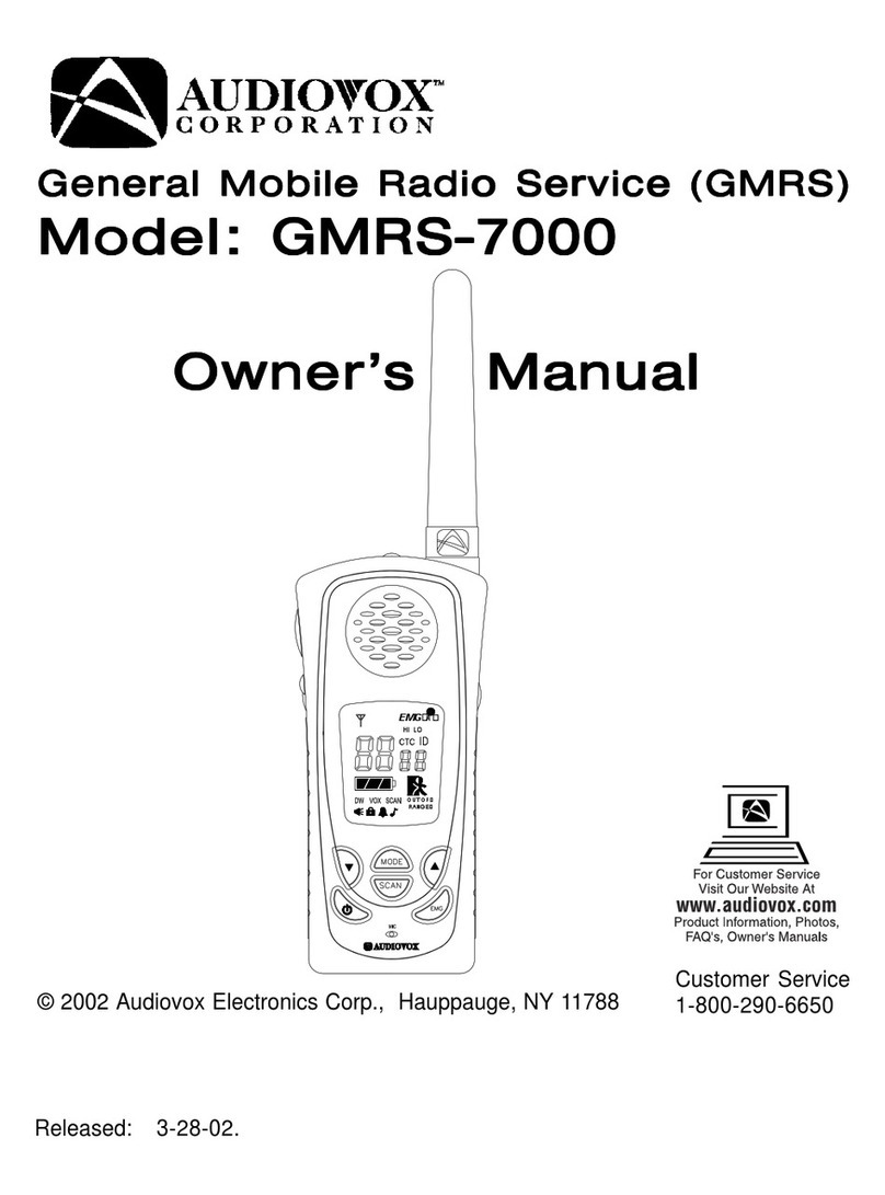Audiovox GMRS-7000 User manual