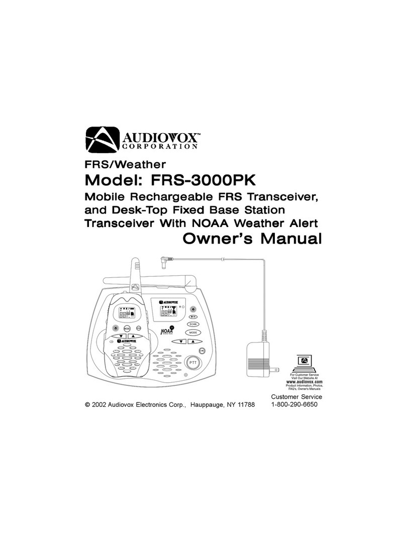 Audiovox FRS-3000PK owner's manual