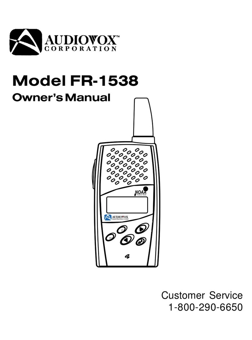 Audiovox FR-1538 owner's manual