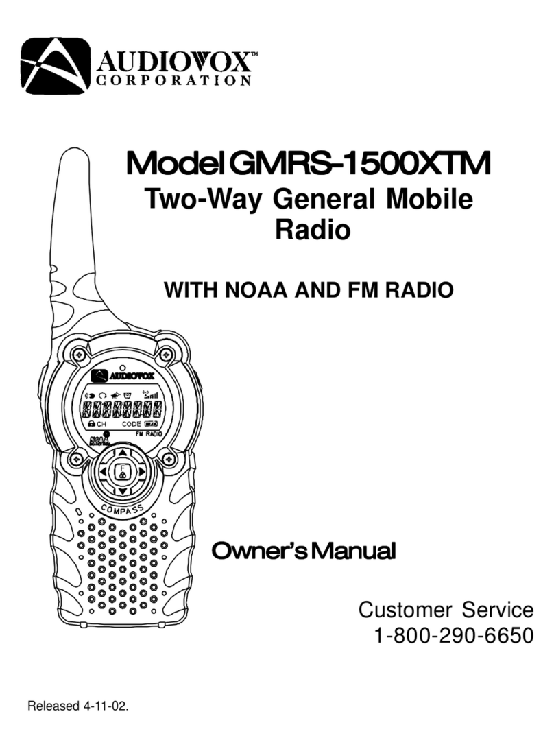 Audiovox 1500XTM owner's manual