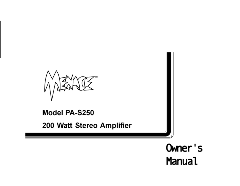 Audiovox Menace PA-S250 owner's manual