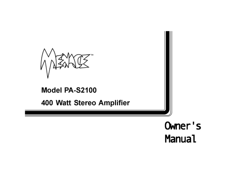 Audiovox Menace PA-S2100 owner's manual