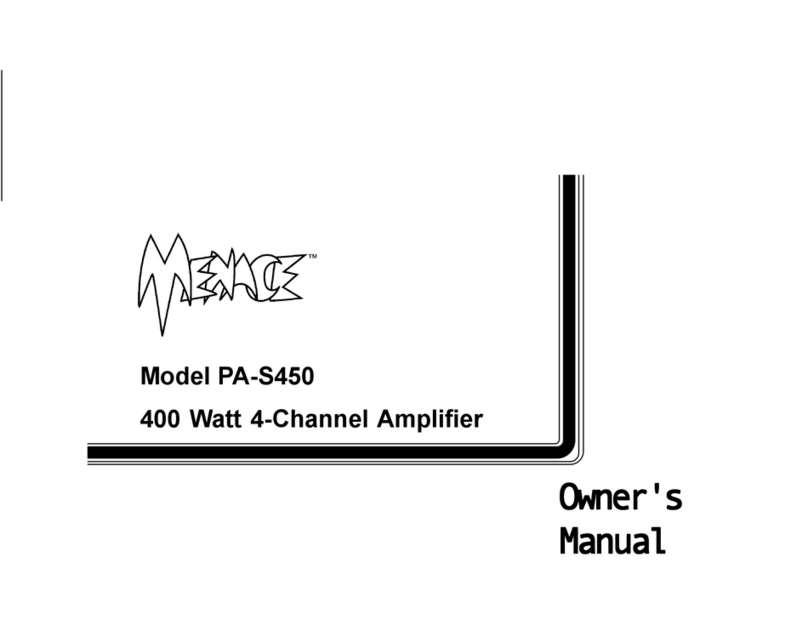 Audiovox Menace PA-S450 owner's manual