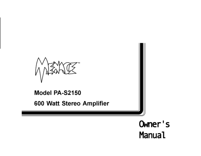 Audiovox Menace PAS2150 owner's manual