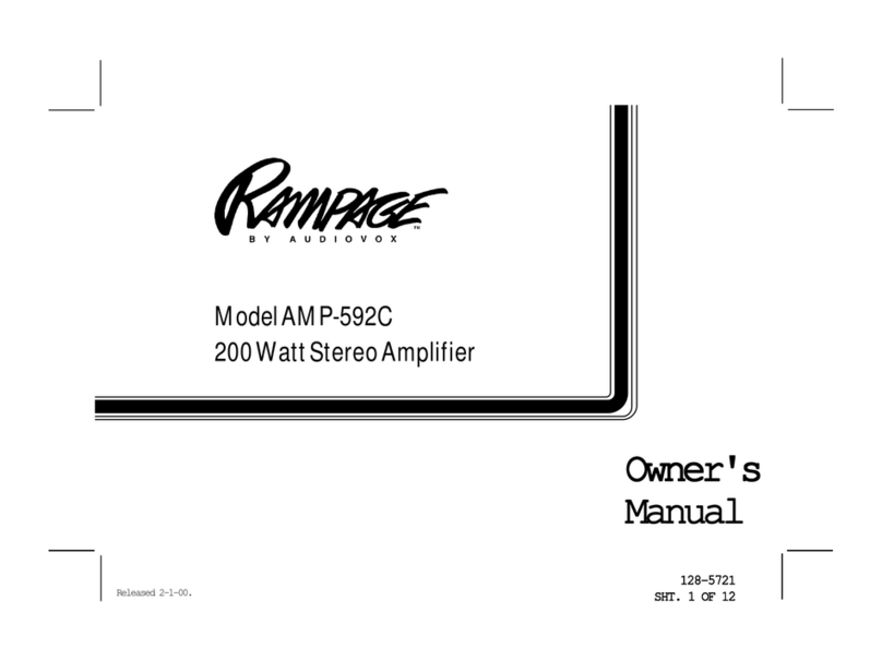 Audiovox Rampage AMP-592C owner's manual