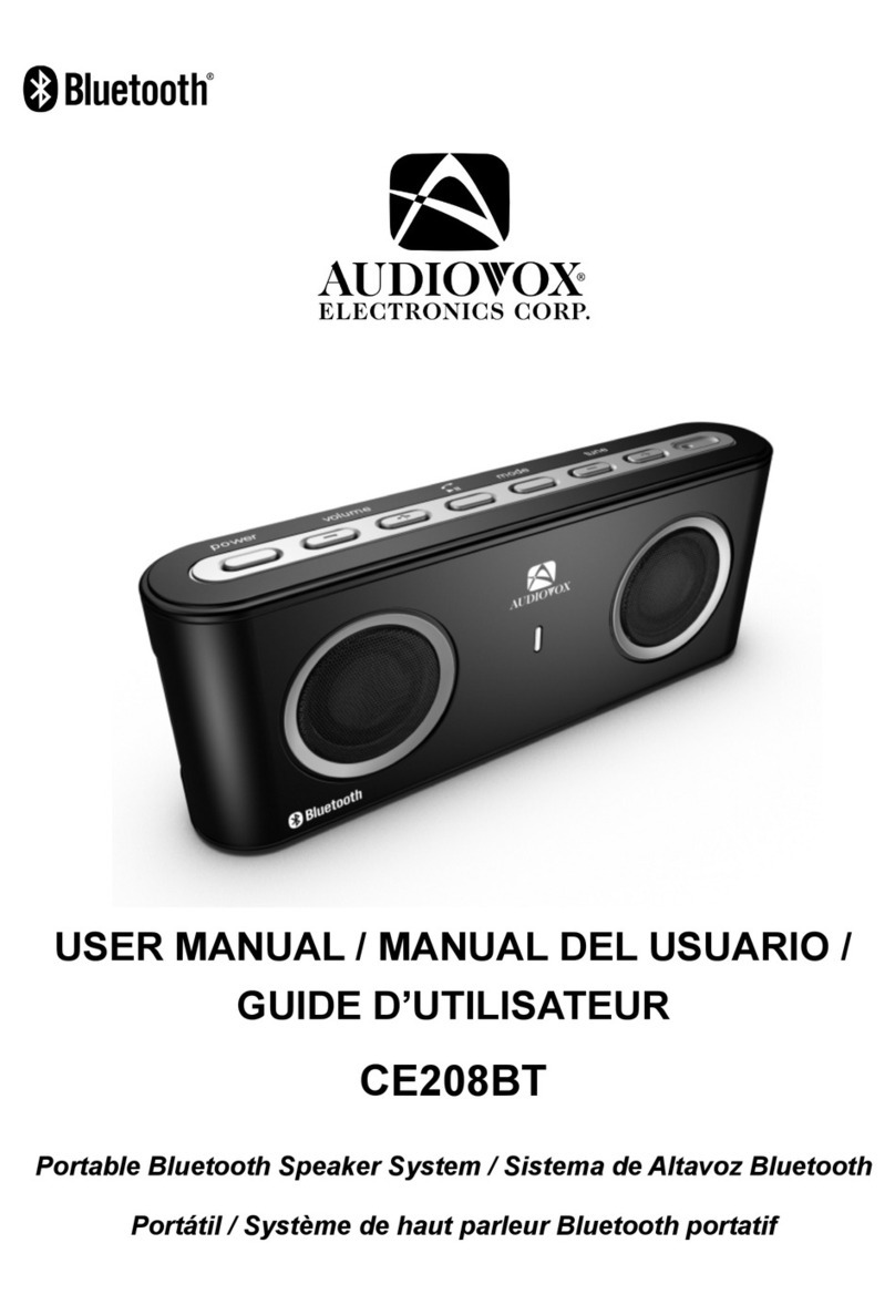 Audiovox CE208BT user manual