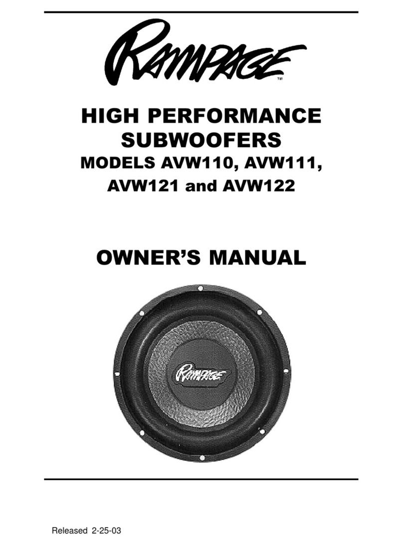 Audiovox Rampage AVW122 User manual