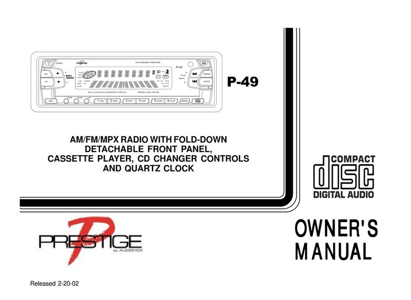 Audiovox Prestige P-49 User manual