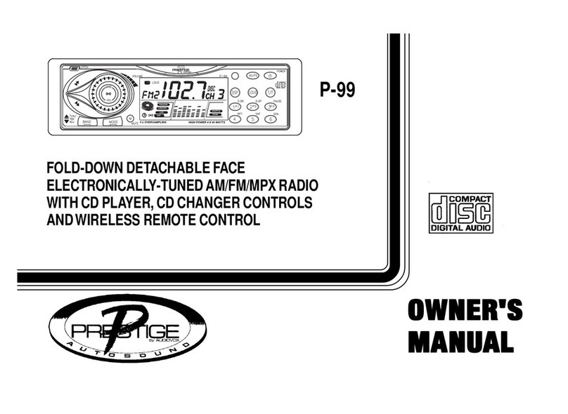 Audiovox Prestige P-99 User manual